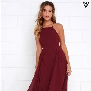 Mythical Kind of Love Wine Red Maxi dress